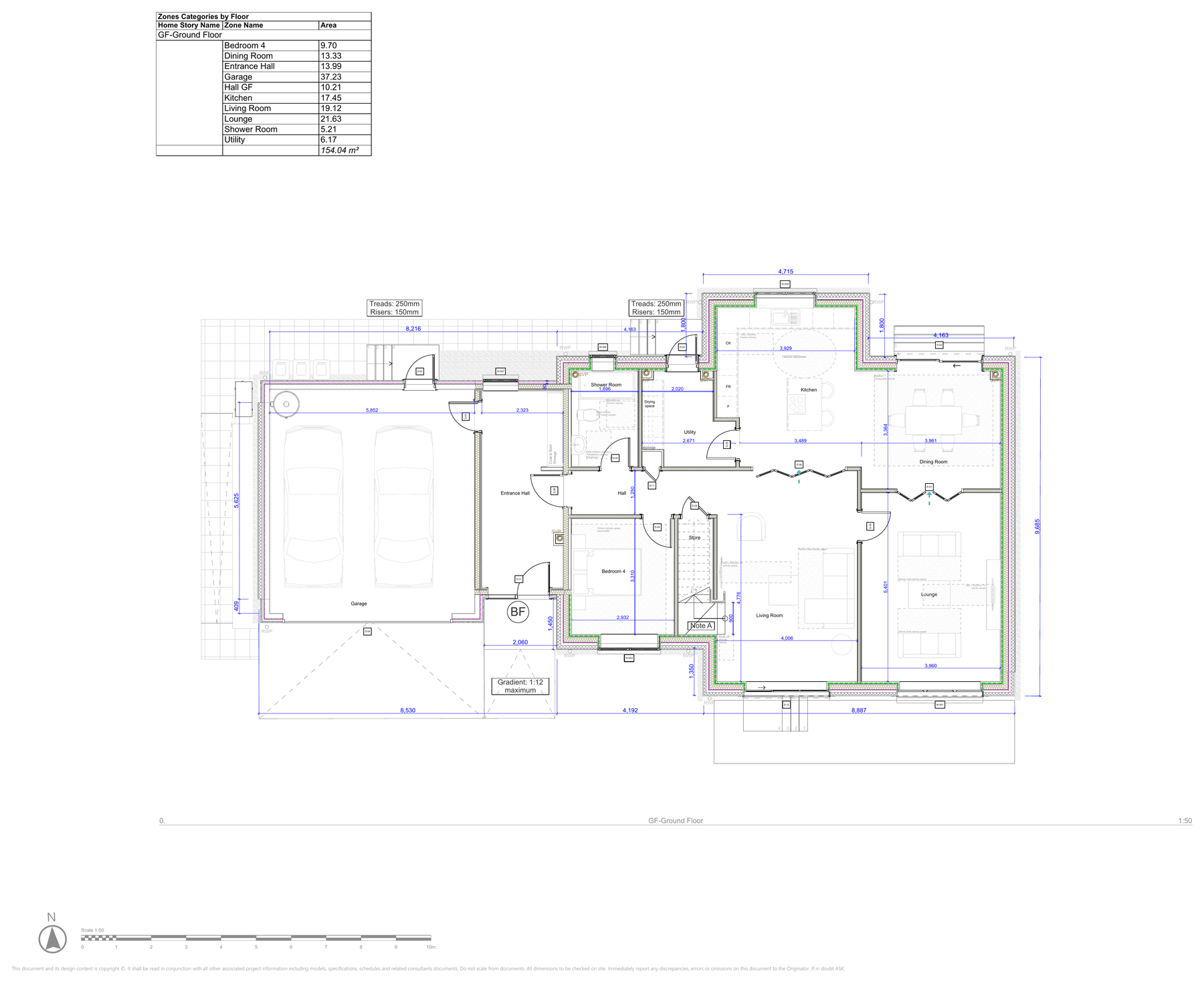 Ground floor plan for Hollywalk Meadows with room labels and areas